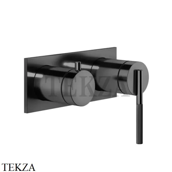 Gessi INGRANAGGIO Смеситель для душа на планке, 2 потока, внешняя часть 63579-706, Black Metal