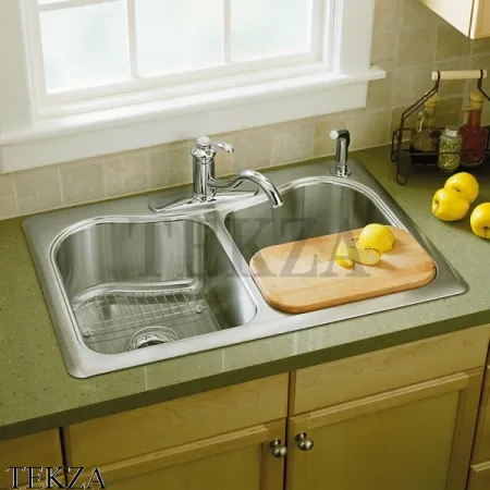 Kohler Staccato Мойка для кухни с 1 отв. под смеситель K-3369-1-NA, нержавеющая сталь