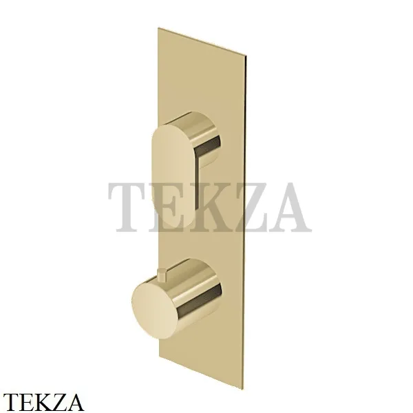 Zucchetti Octo Термостат для душа на 1 поток, внешняя часть ZOC659.P31, brushed british gold PVD