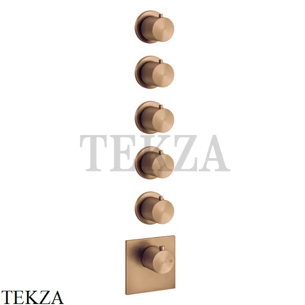 Gessi 316 WELLNESS Термостат 5 выходов, внешняя часть 54510-726, Warm Bronze Br.