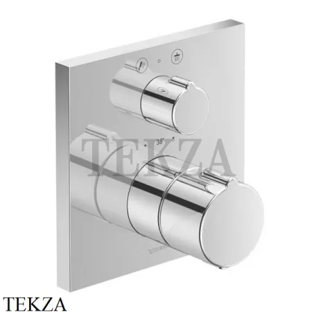 Duravit C.1 Термостат для душа на 2 потока, внешняя часть C14200013010, хром глянец