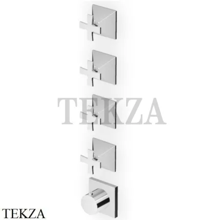 Zucchetti Bellagio Термостат для душа, 4 выхода, внешняя часть ZB1804, хром глянец