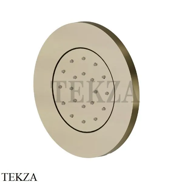 Newform Боковая форсунка круглая, встраиваемая 562E.59.098, PVD Brushed pale gold