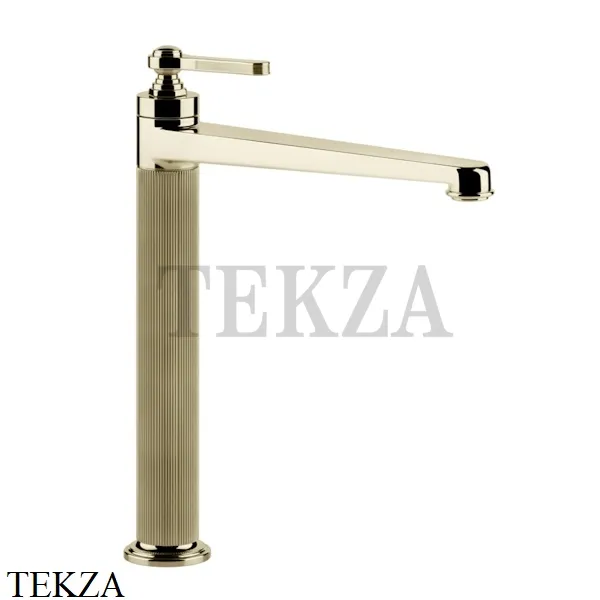 Gessi VENTI20 Смеситель для раковины высокий, без донного клапана 65004-710, Brass PVD