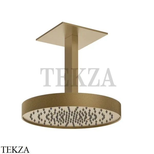 Gessi Inverso Diamantato Верхняя лейка с кронштейном D30 см 63472-726, Warm Bronze Br. PVD