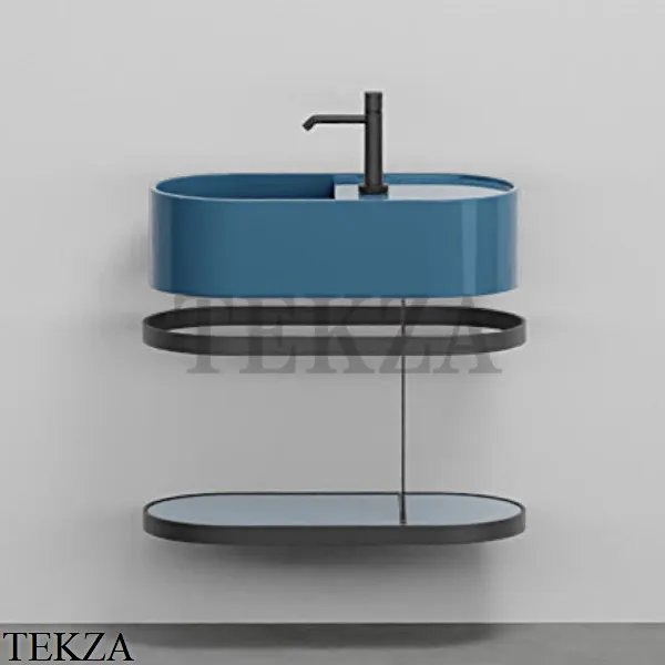Cielo Les Petites Ovale 60 Консоль с раковиной LPLAO60, керамическая полка, Oltremare