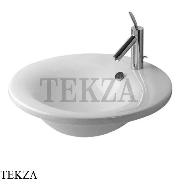 Duravit Starck 1 Раковина для тумбы, с переливом 0406580000, белый глянец