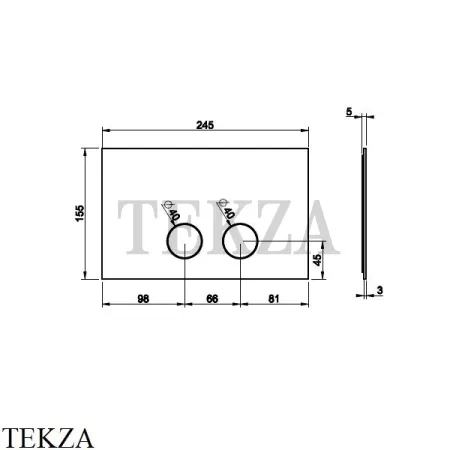 Gessi Total look Клавиша смыва для инсталляции Geberit Sigma 8 и Sigma 12, 54611-727, Brushed Brass