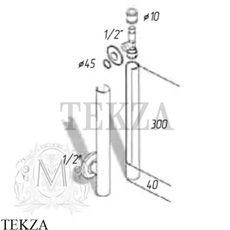 Migliore Totem Кран запорный 18001, хром глянец