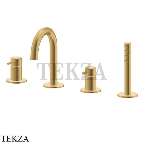 Newform X-Steel 316 Смеситель на борт ванны с гарнитуром 69682XC.59.097, PVD Brushed gold