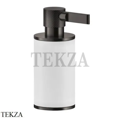 Gessi INCISO accessories Дозатор настольный для жидкого мыла, белый 58537-707, Black Metal Brushed
