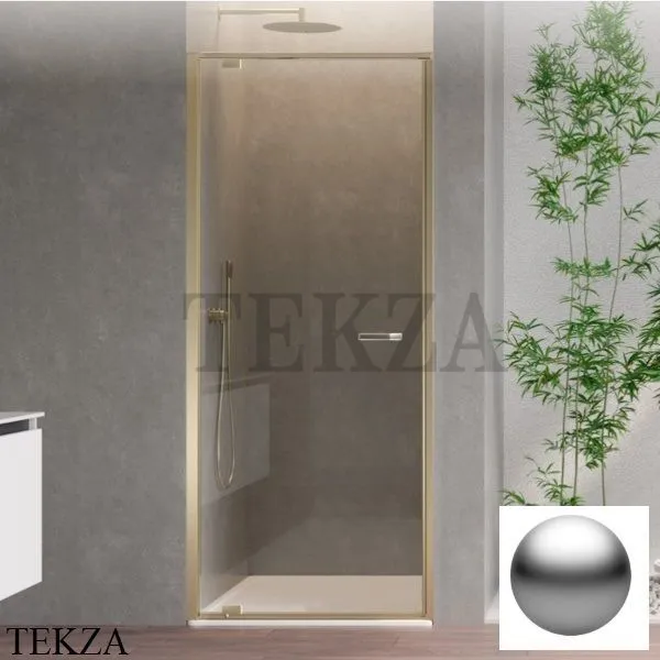Duka natura 4000 Дверь в нишу распашная 80, перекладина, крепеж слева, AR-DTNL800SILA10, серебро матовое
