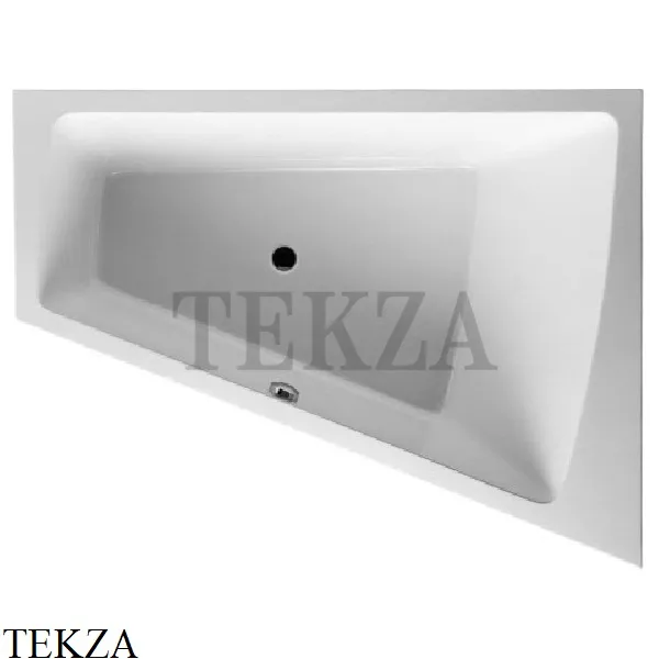 Duravit Paiova Ванна встраиваемая, c наклоном для спины справа 700215000000000, акрил, белый глянец