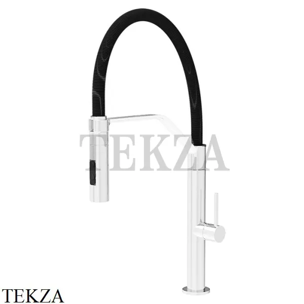 FIMA Carlo Frattini Смеситель для кухни с лейкой Flexi F7047/1BS, белый матовый