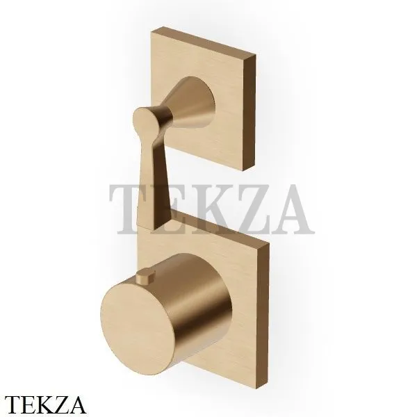 Zucchetti Bellagio Термостат для душа, 1 выход внешняя часть ZB2801.P31, brushed british gold PVD