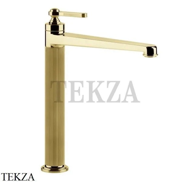 Gessi VENTI20 Смеситель для раковины высокий, без донного клапана 65004-246, Gold PVD