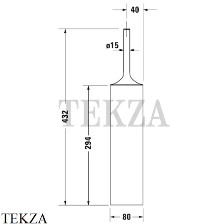 Duravit Starck T Туалетный ершик напольный 0099454600, черный матовый