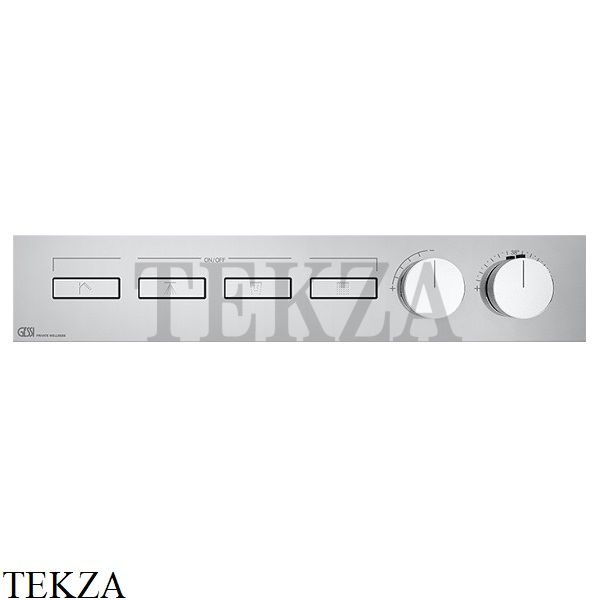 Gessi HI-FI Термостатический смеситель на 4 потока, внешняя часть 63016-031, хром глянец