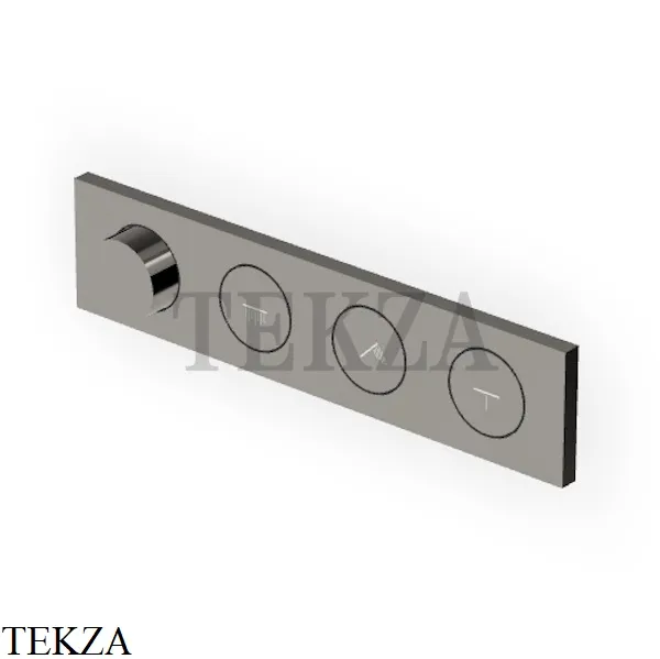 Zucchetti Hoop Термостат для душа на 3 потока, струя, внешняя часть ZHO783.C50, metal black