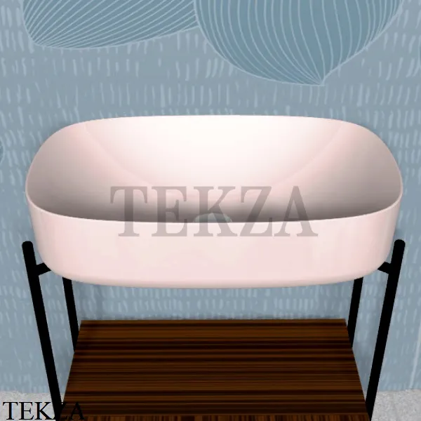 Scarabeo Moon Раковина накладная 5502, без перелива, Antique pink