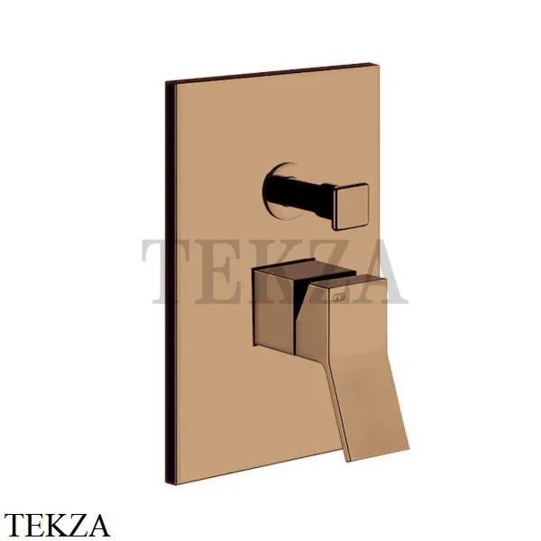 Gessi RETTANGOLO K Смеситель для душа 2 потока, внешняя часть 53079-726, Warm Bronze Br