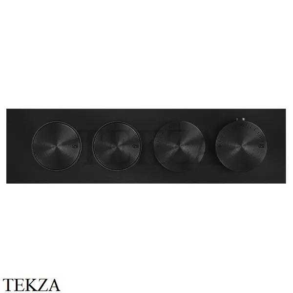 Gessi Origini ACCENT Термостат для душа 2 потока с кнопками, внешняя часть 66222-299, Black XL