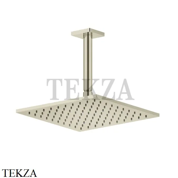 Gessi RILIEVO Потолочная душевая лейка с кронштейном под размер 59159-720, Nickel PVD