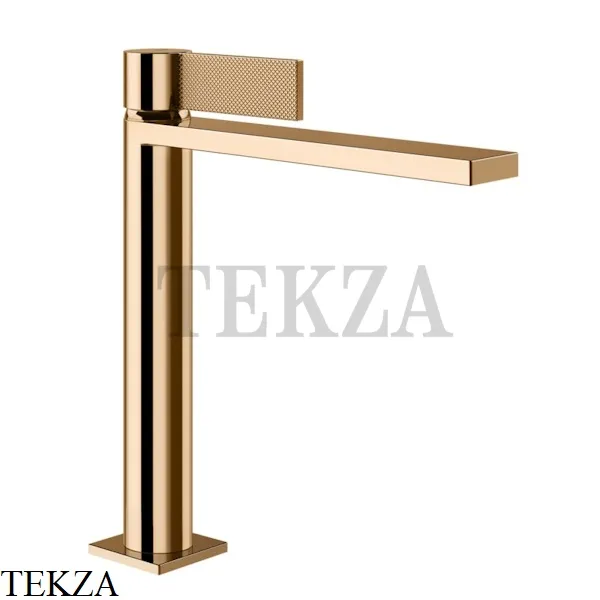 Gessi Inverso Diamantato Смеситель для раковины средний, с донным клапаном 73655-735, Warm Bronze