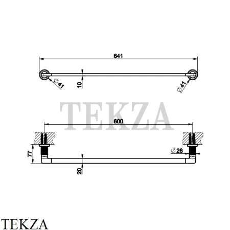Gessi INCISO accessories Держатель для банного полотенца 60 см 58503-031, хром глянец