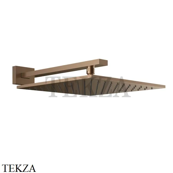 Gessi Rettangolo shower Верхний душ с кронштейном 15185-708, Copper Brushed PVD