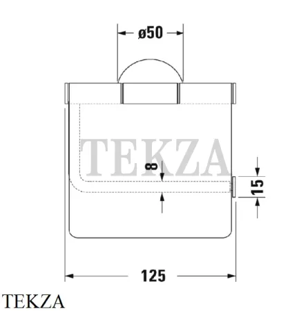 Duravit Starck T Держатель туалетной бумаги, с крышкой 0099404600, черный матовый