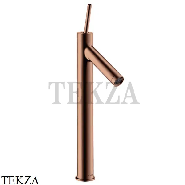 Axor Starck 250 Смеситель для раковины высокий, с донным клапаном 10129310, Brushed Red Gold