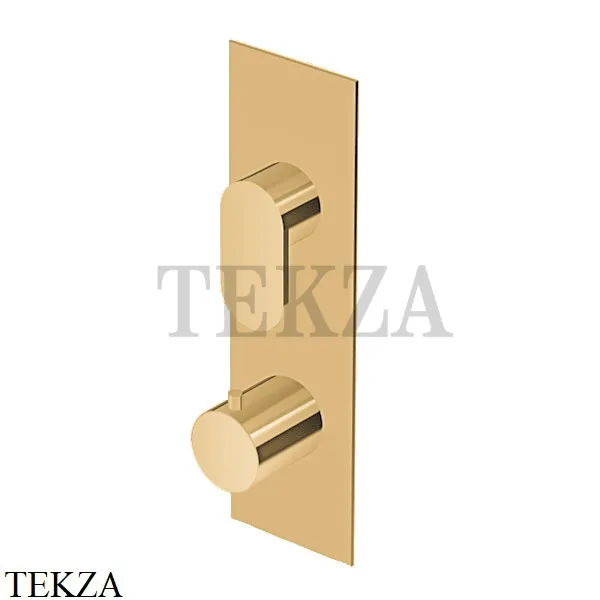 Zucchetti Octo Термостат для душа на 1 поток, внешняя часть ZOC659.C41, brushed gold PVD