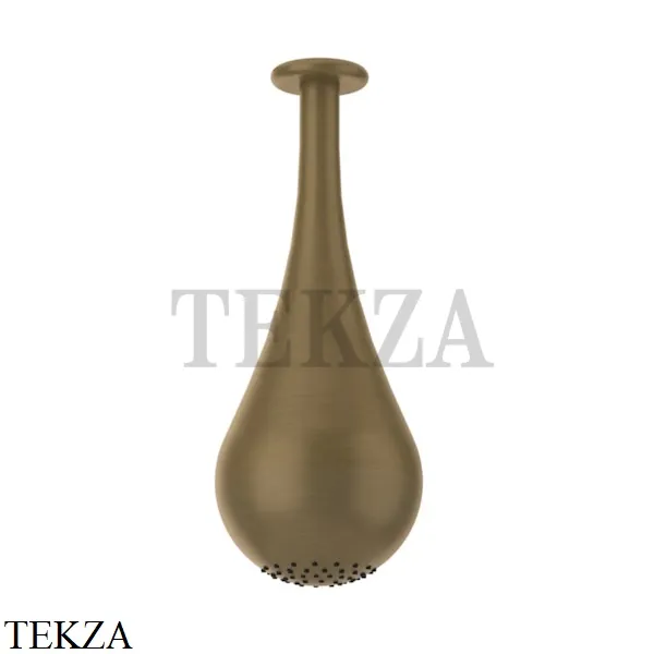 Gessi Goccia Потолочная каплевидная душевая лейка 33751-713, Antique Brass