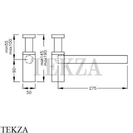 Hatria ACCESSORIES Сифон бутылочный для раковины YXMY77, хром глянец