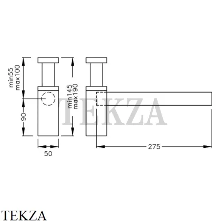 Hatria ACCESSORIES Сифон бутылочный для раковины YXMY77, хром глянец
