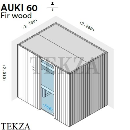 Effegibi AUKI 60 Сауна домашняя финская или BIO, Fir wood SA50600049