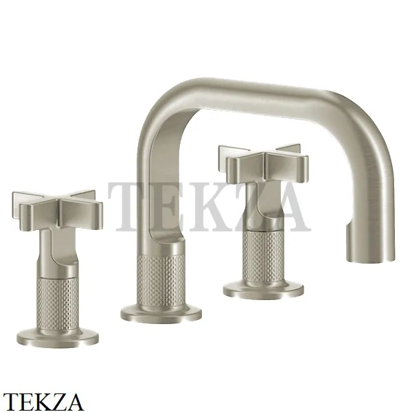Gessi INCISO+ Смеситель для раковины на 3 отверстия, без гарнитура 58112-149, Finox Brushed Nickel