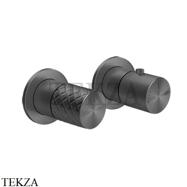 Gessi Habito INTRECCIO Термостат для душа на 1 поток, внешняя часть 70132-707, Black Metal Brushed