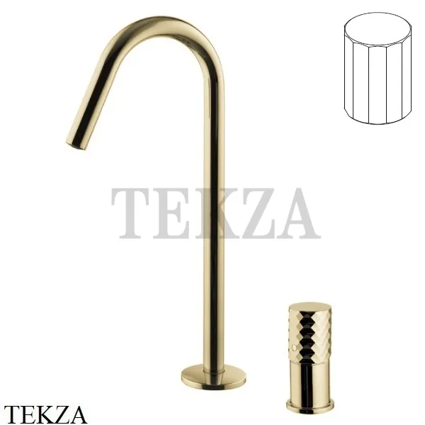 FIMA Carlo Frattini Spillo TECH V Смеситель для раковины, с донным клапаном F3271TNCVHL, Champagne