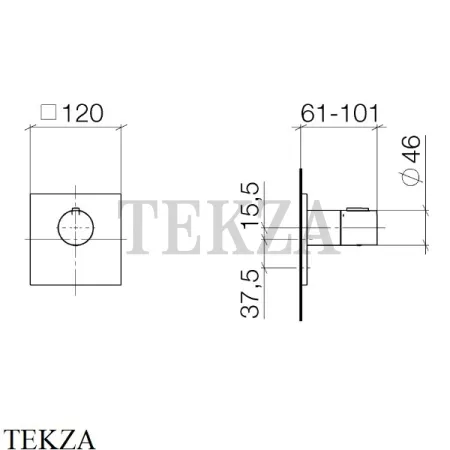 Dornbracht Symetrics Термостат для душа на 3/4, внешняя часть 36503985-00, хром глянец