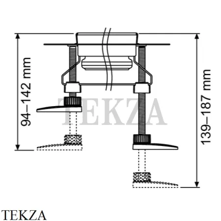 TECE Комплект опор для дренажного канала 660003