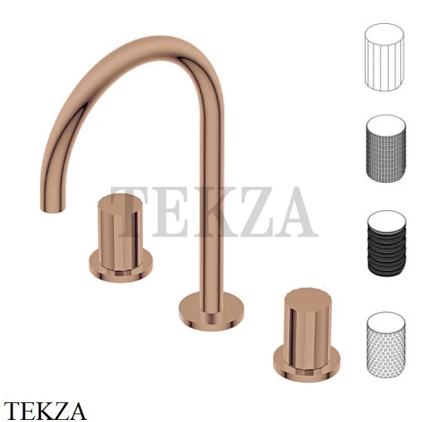 Ritmonio Diametro35 Impronte Смеситель для раковины, без гарнитура PR51AP202 F33, Brushed Rose Gold