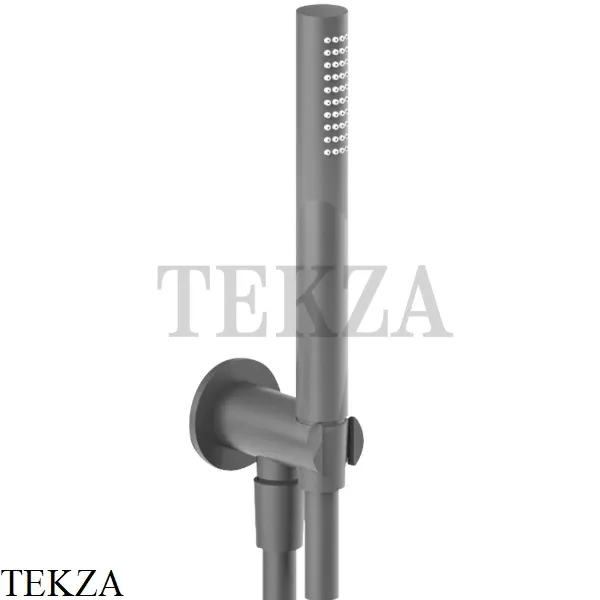 Fantini FONTANE BIANCHE Душевой набор с креплением и выводом для лейки 47P58093, Matt Gun Metal