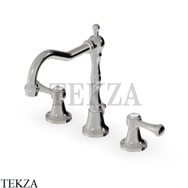 Zucchetti Agora Classic Смеситель для раковины с донным клапаном ZAL405.C8, nickel глянец