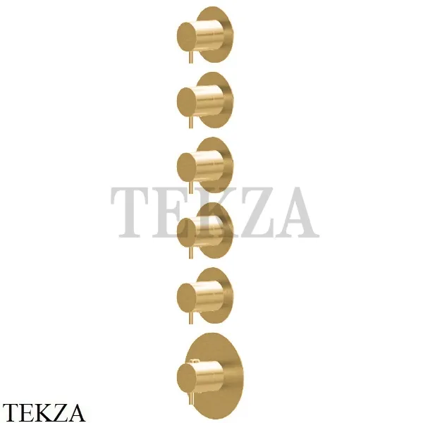 Newform X-Steel 316 Термостат для душа 5 потоков, внешняя часть 69862EX.59.097, PVD Brushed gold