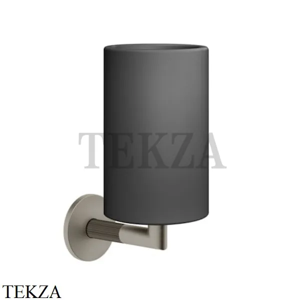 Gessi INGRANAGGIO Стакан настенный композит черный 63808-149, Finox Brushed Nickel