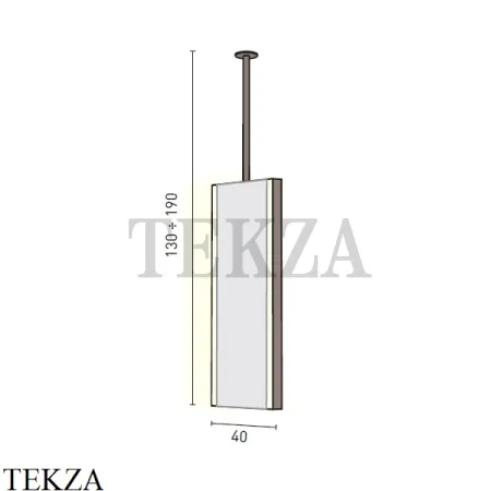 CIELO ARCADIA ARGO Телескопическое зеркало подвесное с подсветкой ARSPL CM, Cemento