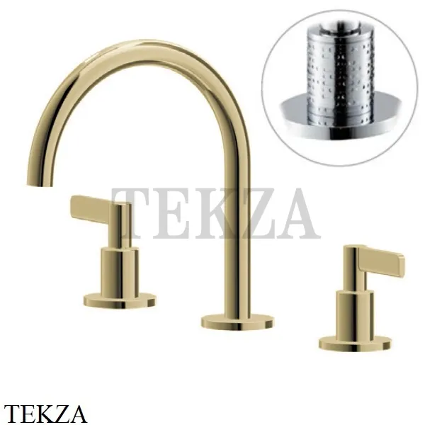 Newform Blink Chic luxury Смеситель для раковины, без гарнитура 71100.59.098, PVD Brushed pale gold