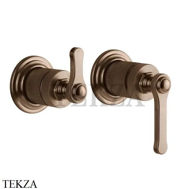Gessi VENTI20 Смеситель для душа, 2 потока, вешняя часть 65038-708, Copper Brushed
